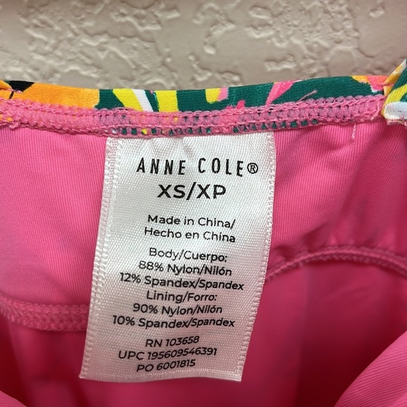 Anne Cole V Wire One Piece Swim Suit in Sunshine Floral XS - Picture 5 of 9